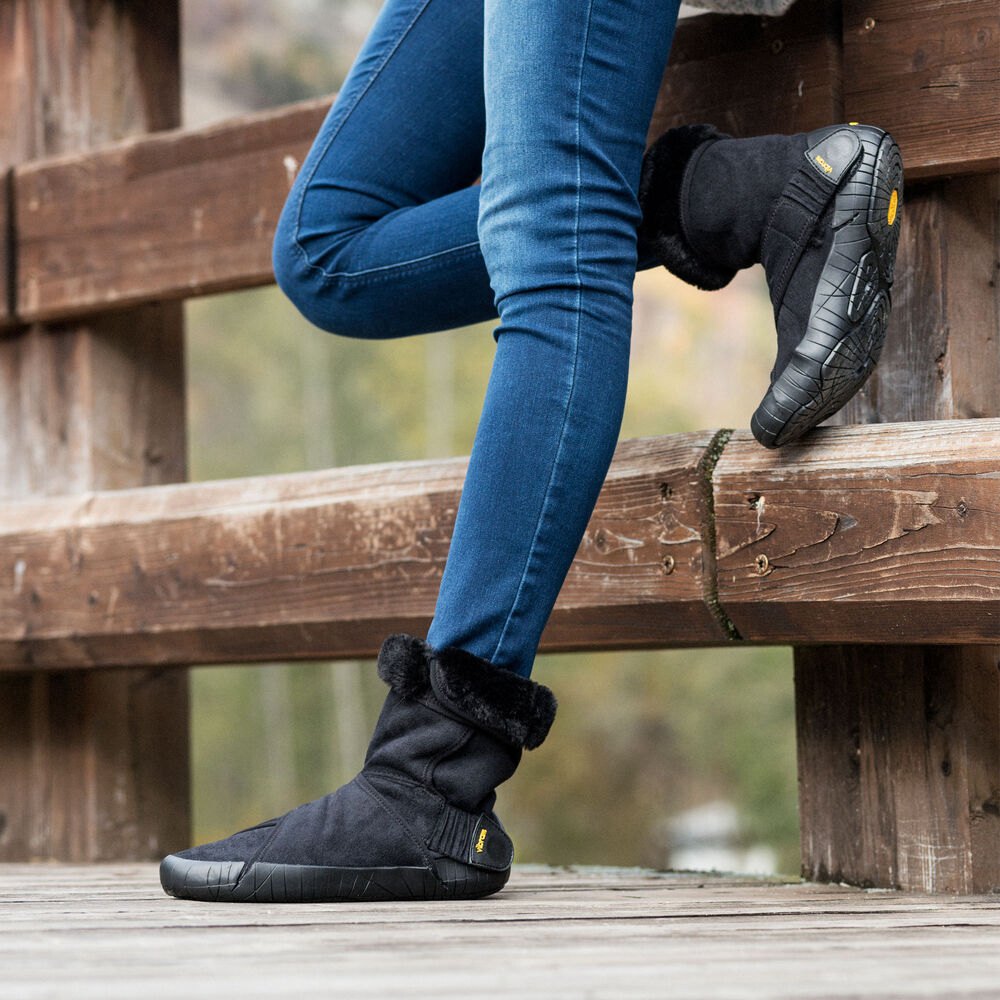 Botas Hombre Negros - Furoshiki Eastern Traveler Classic Shearling Mid - XICPYU-617